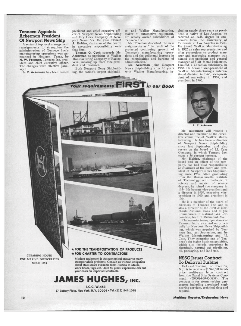 Maritime Reporter Magazine, page 8,  Jan 15, 1969
