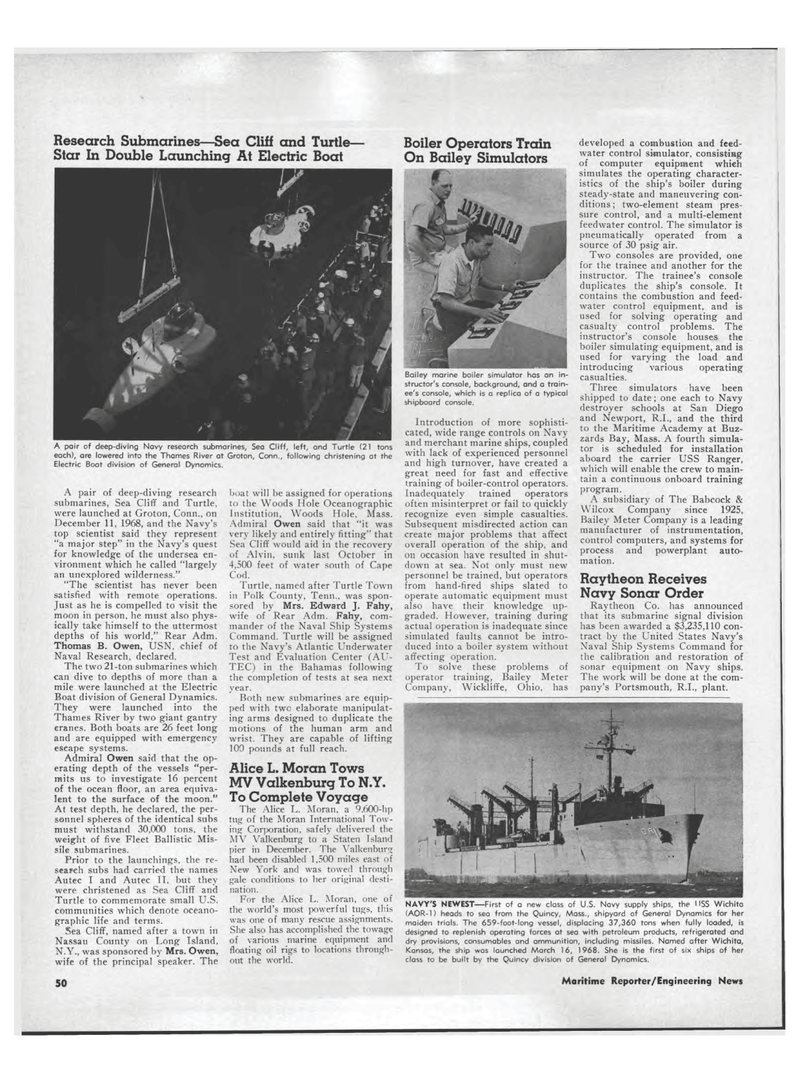Maritime Reporter Magazine, page 48,  Jan 15, 1969