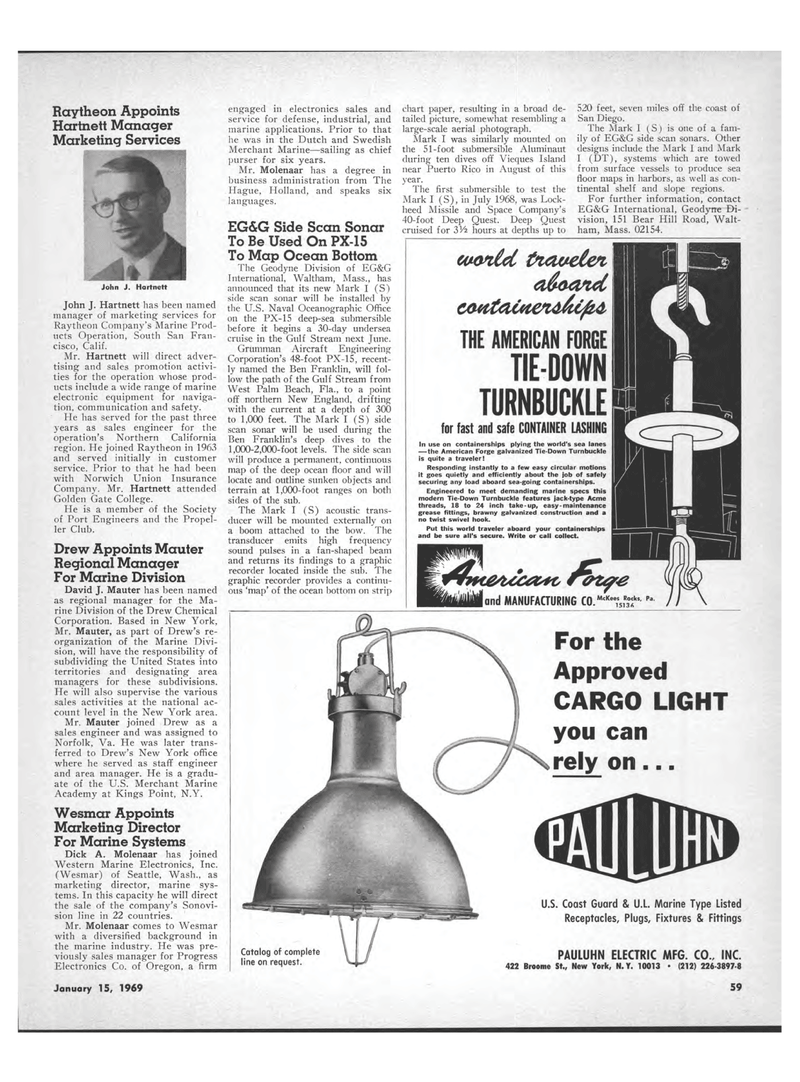 Maritime Reporter Magazine, page 57,  Jan 15, 1969