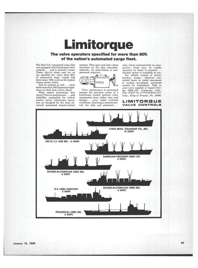 Maritime Reporter Magazine, page 61,  Jan 15, 1969