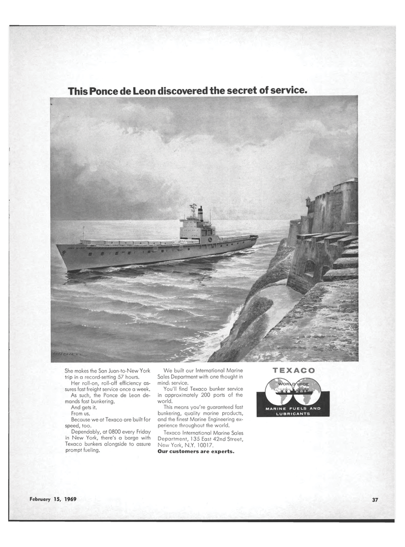 Maritime Reporter Magazine, page 31,  Feb 15, 1969