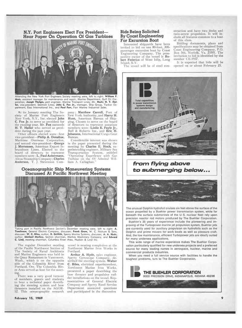 Maritime Reporter Magazine, page 7,  Feb 15, 1969