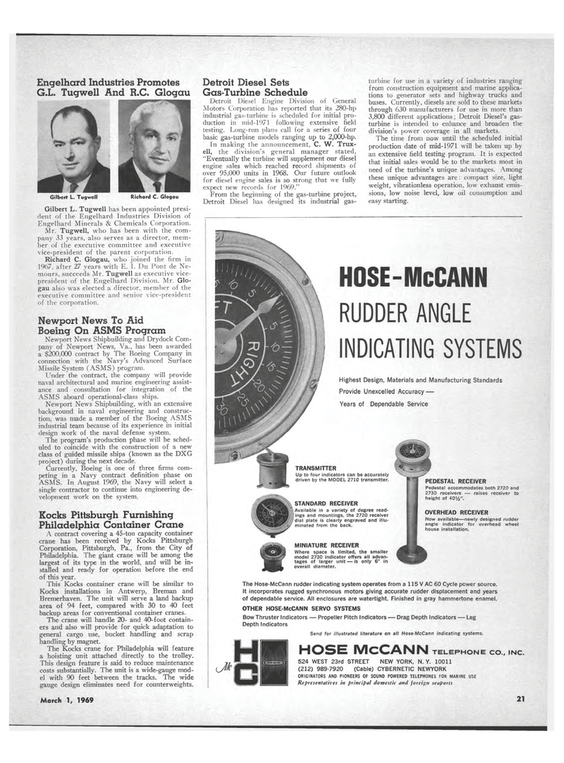 Maritime Reporter Magazine, page 19,  Mar 1969