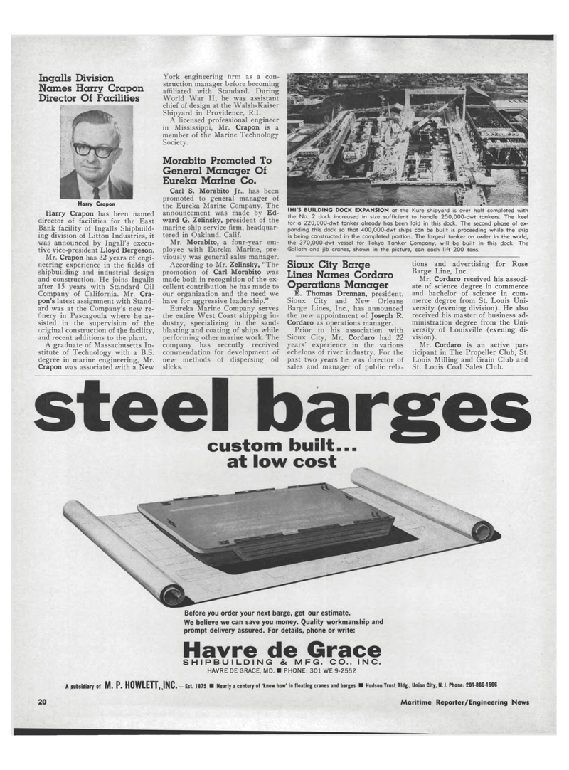 Maritime Reporter Magazine, page 18,  Mar 15, 1969