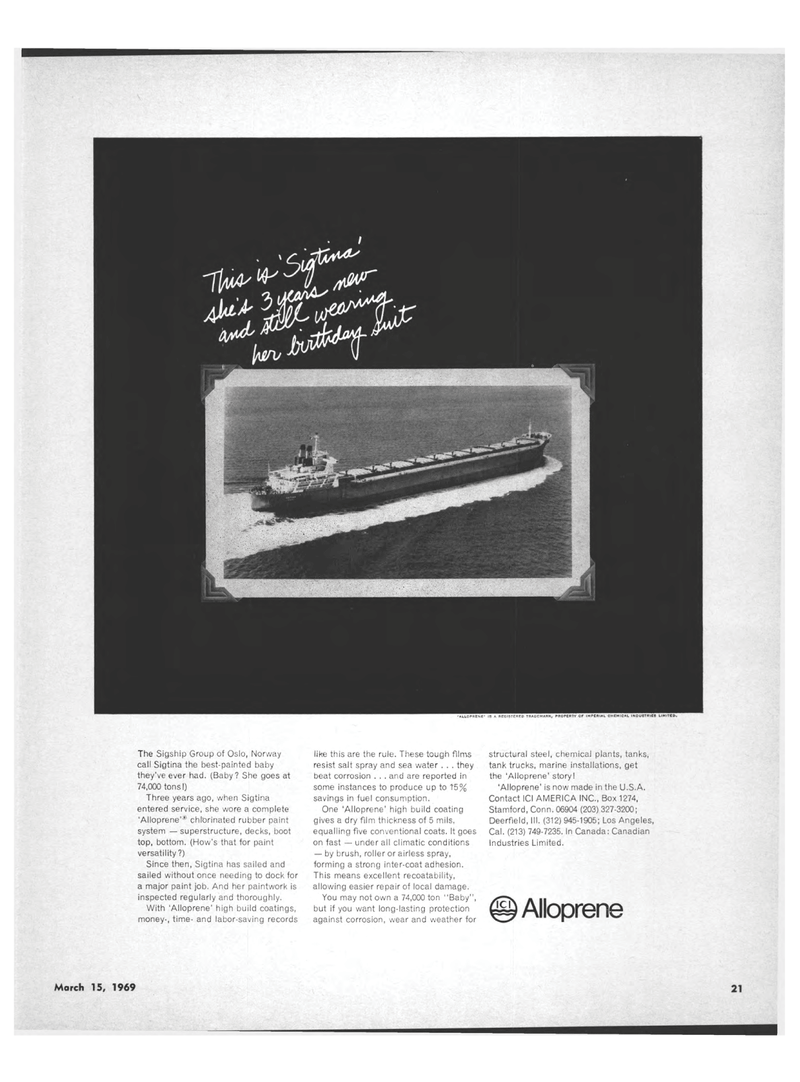 Maritime Reporter Magazine, page 19,  Mar 15, 1969
