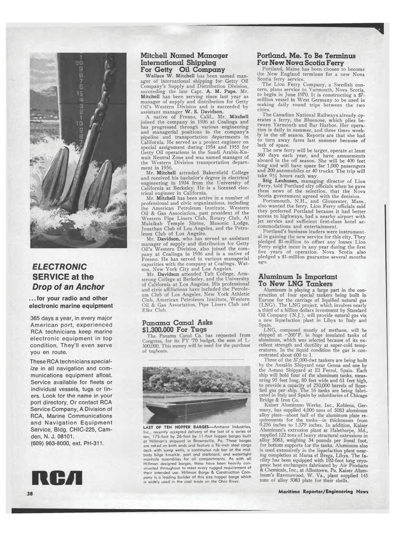 Maritime Reporter Magazine, page 36,  Mar 15, 1969