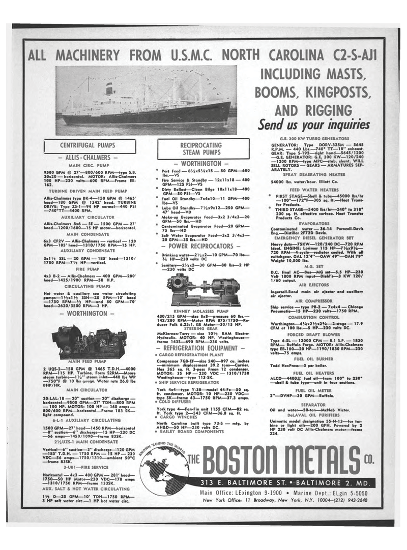 Maritime Reporter Magazine, page 45,  Mar 15, 1969