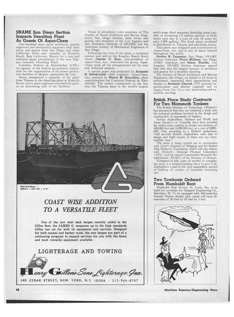 Maritime Reporter Magazine, page 46,  Mar 15, 1969