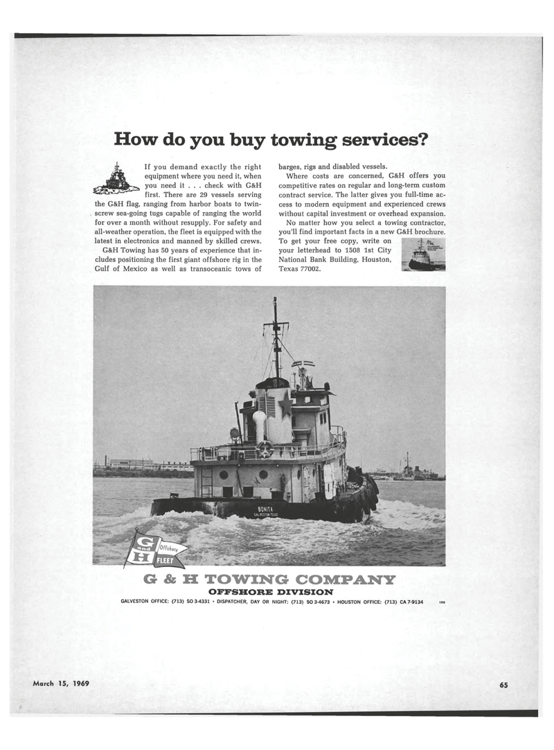 Maritime Reporter Magazine, page 63,  Mar 15, 1969