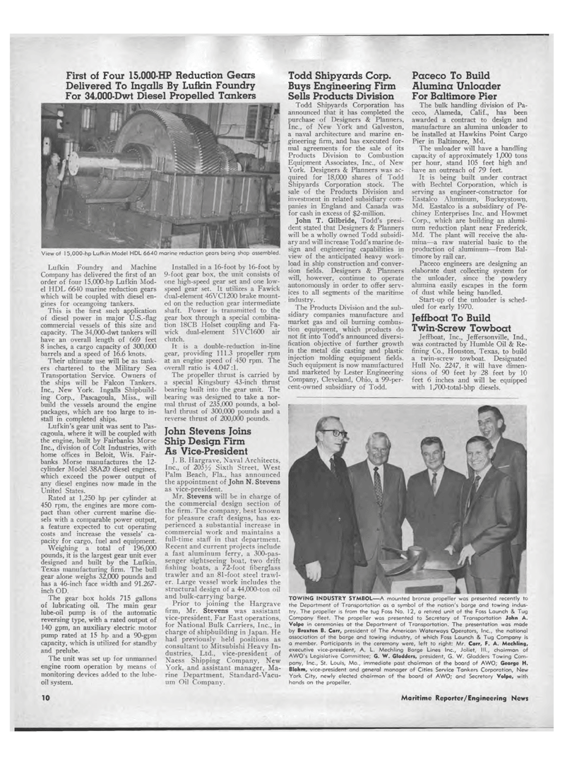 Maritime Reporter Magazine, page 8,  Apr 1969