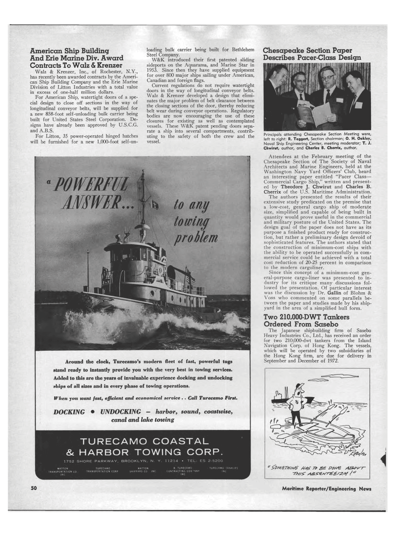 Maritime Reporter Magazine, page 48,  Apr 1969