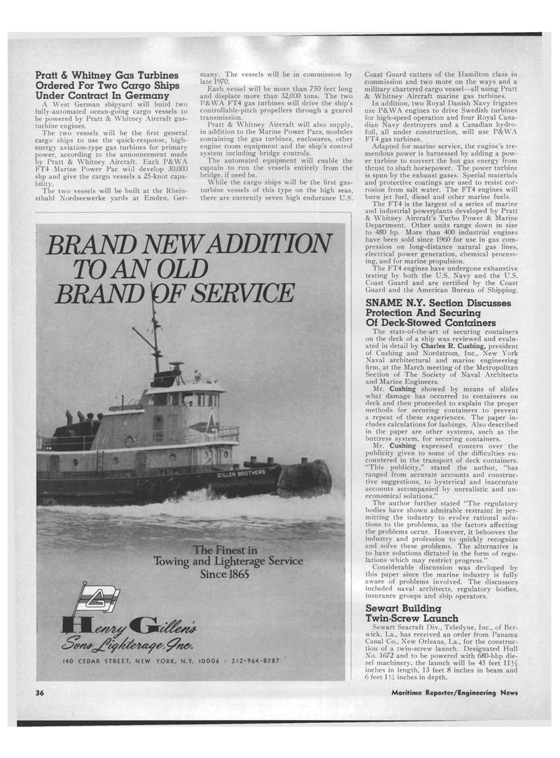 Maritime Reporter Magazine, page 34,  Apr 15, 1969