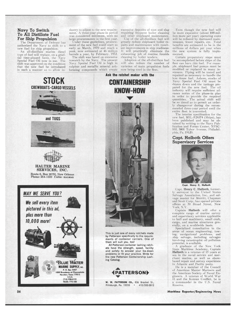Maritime Reporter Magazine, page 54,  Apr 15, 1969