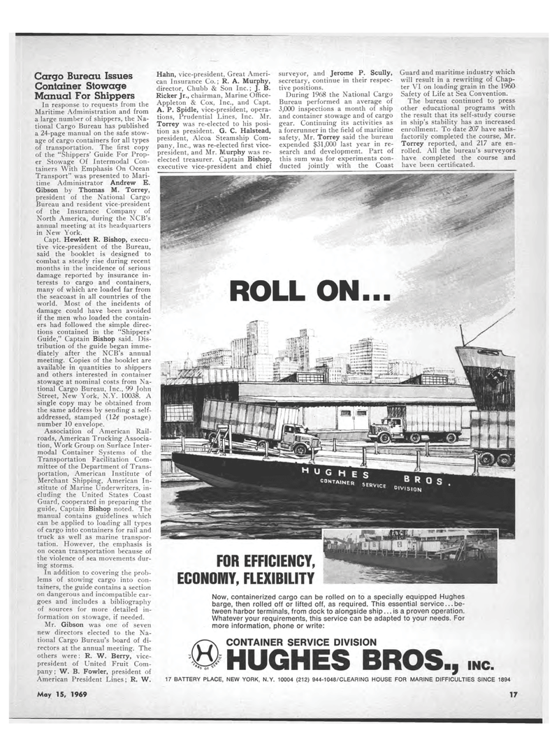 Maritime Reporter Magazine, page 15,  May 15, 1969