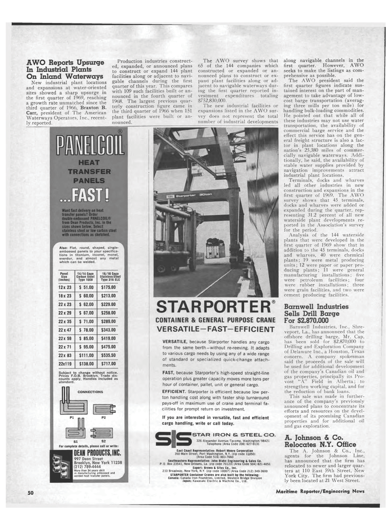 Maritime Reporter Magazine, page 46,  May 15, 1969