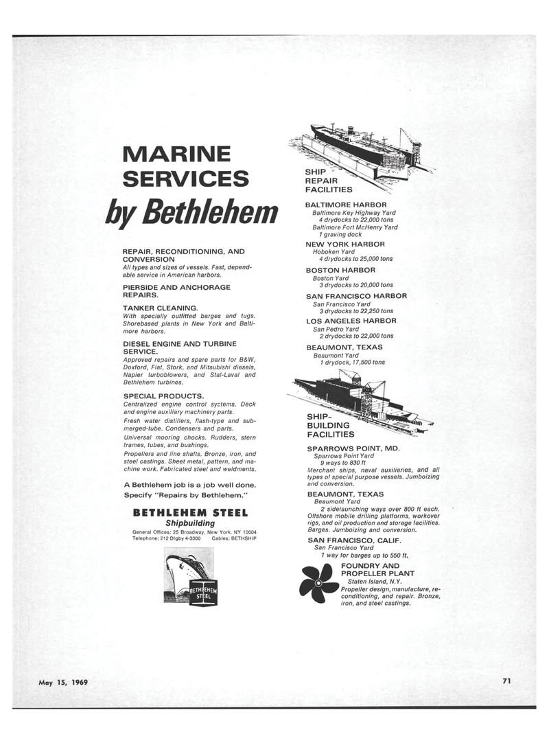 Maritime Reporter Magazine, page 67,  May 15, 1969