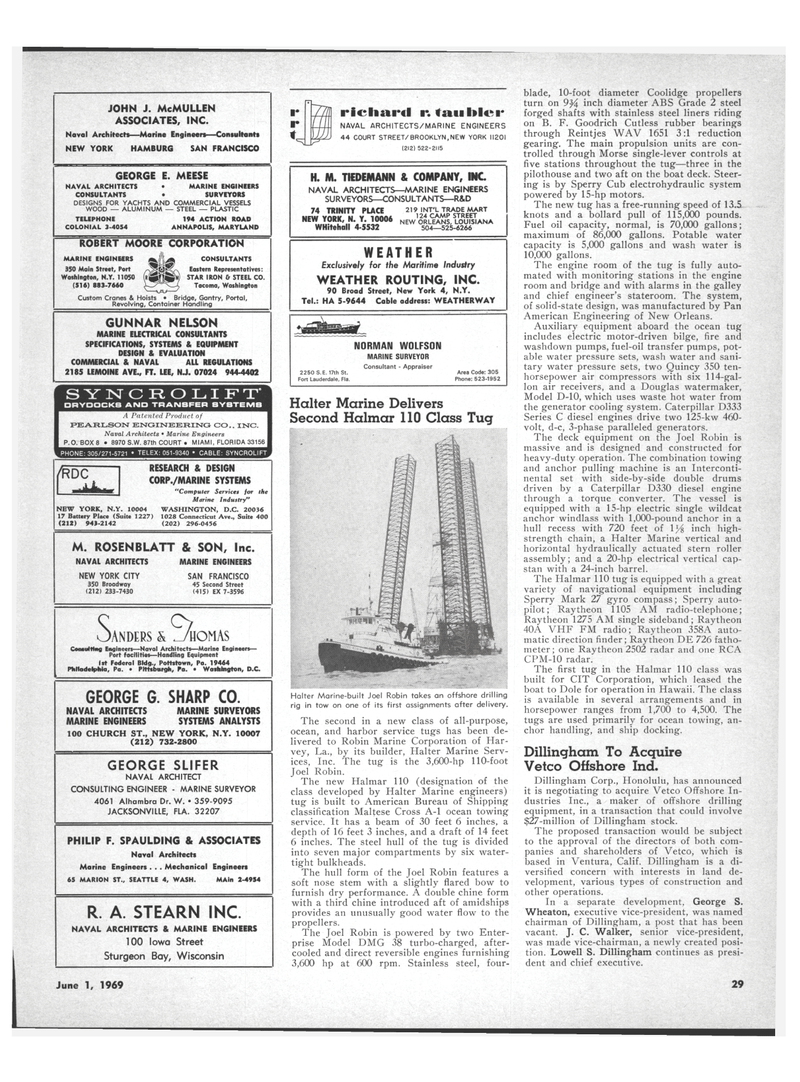 Maritime Reporter Magazine, page 27,  Jun 1969