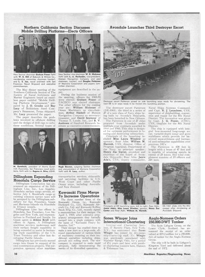 Maritime Reporter Magazine, page 8,  Jun 15, 1969