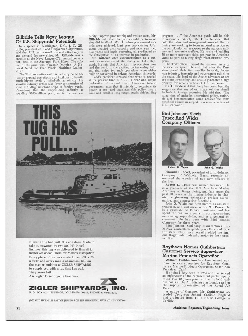 Maritime Reporter Magazine, page 26,  Jun 15, 1969