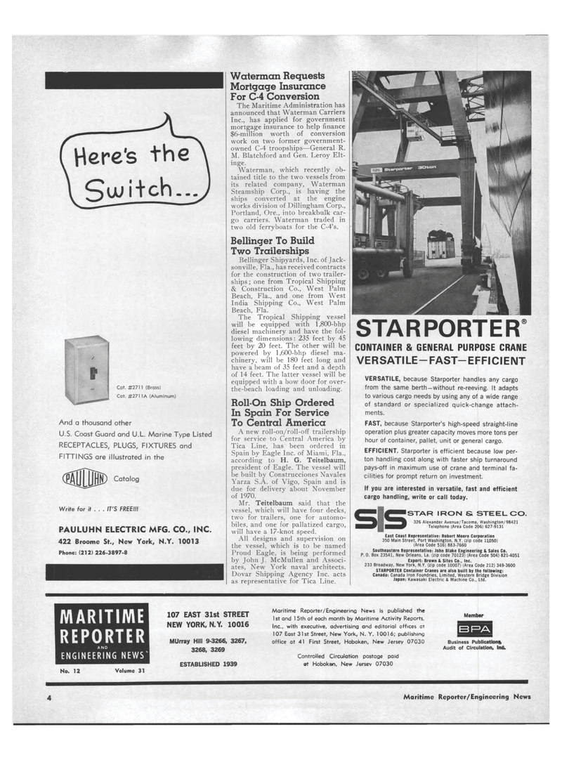 Maritime Reporter Magazine, page 2,  Jun 15, 1969