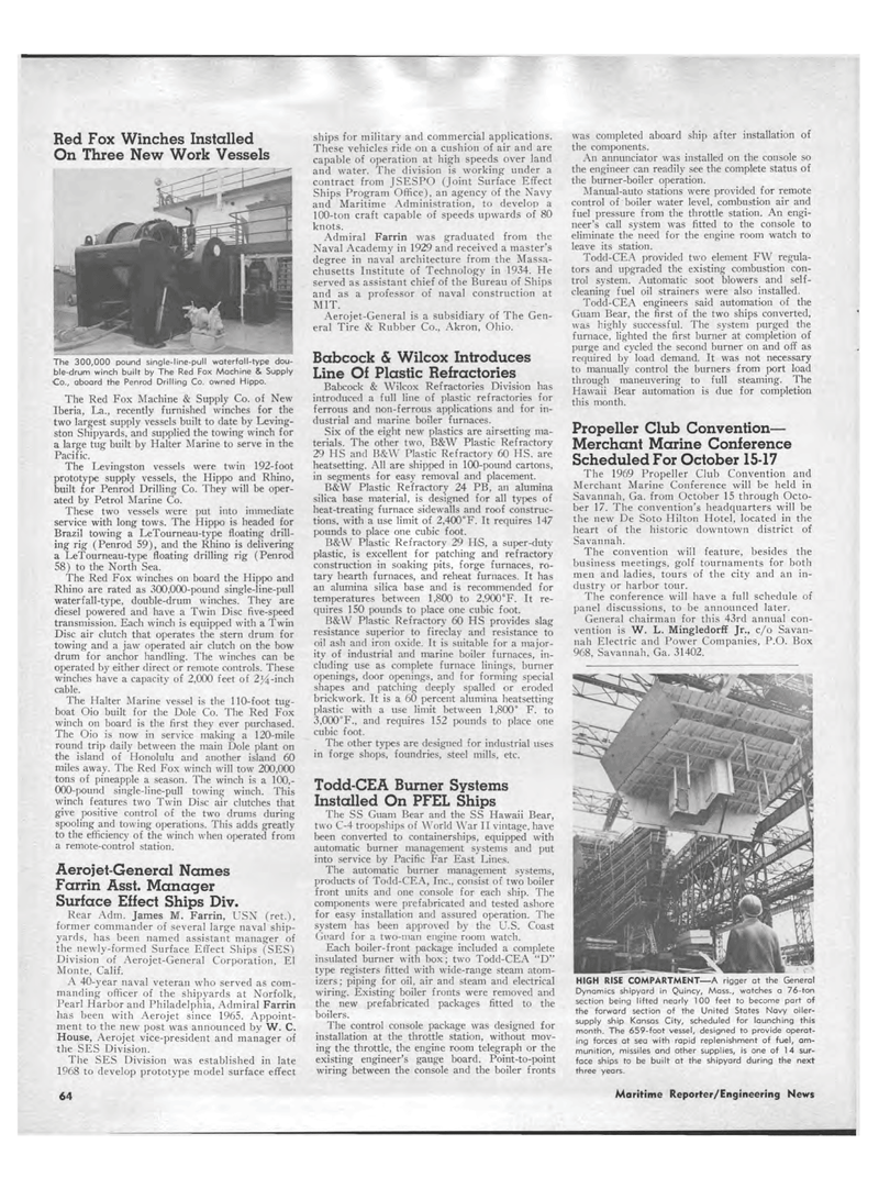 Maritime Reporter Magazine, page 62,  Jun 15, 1969