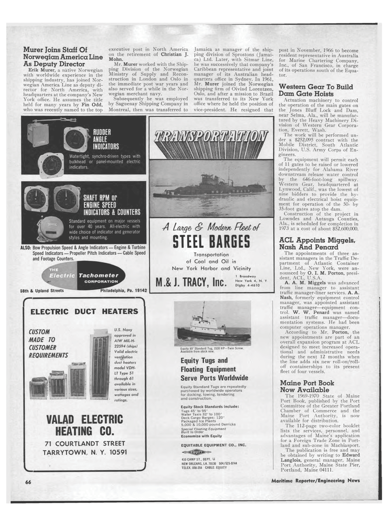Maritime Reporter Magazine, page 64,  Jun 15, 1969