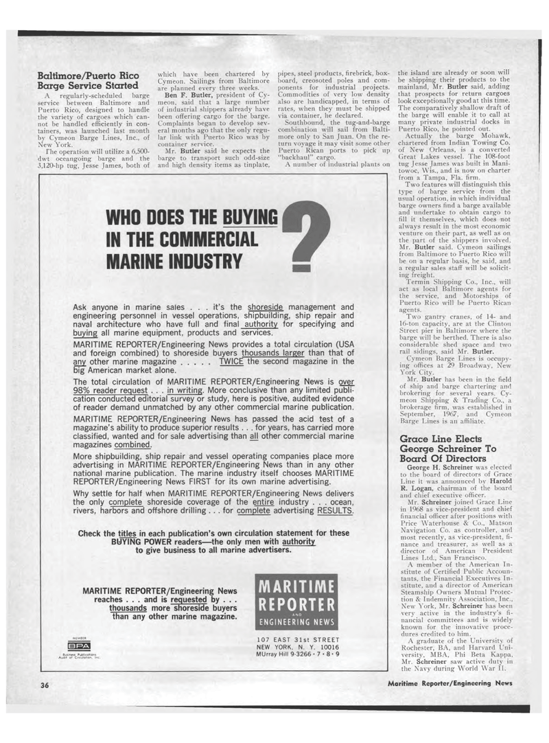 Maritime Reporter Magazine, page 34,  Jul 1969