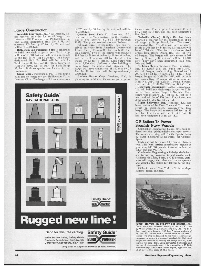 Maritime Reporter Magazine, page 40,  Jul 15, 1969