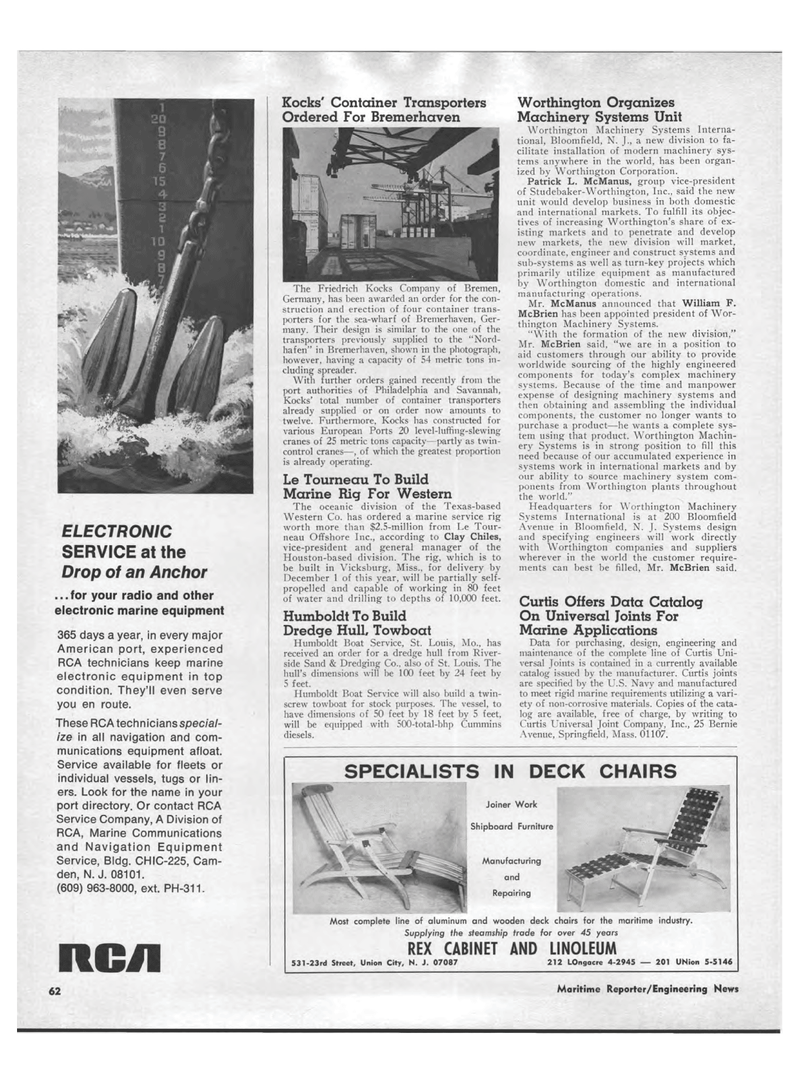 Maritime Reporter Magazine, page 58,  Jul 15, 1969