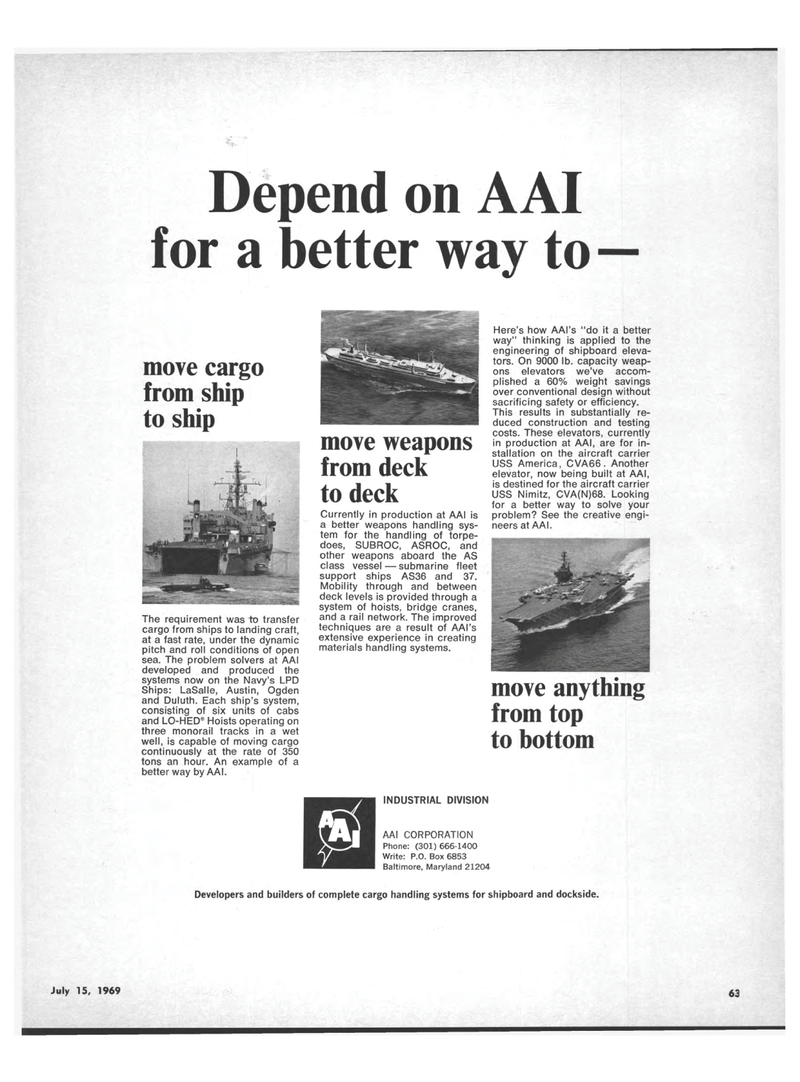 Maritime Reporter Magazine, page 59,  Jul 15, 1969
