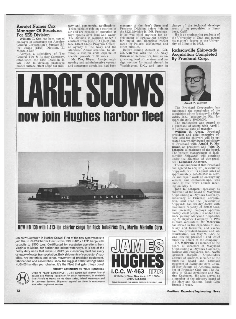 Maritime Reporter Magazine, page 10,  Aug 15, 1969