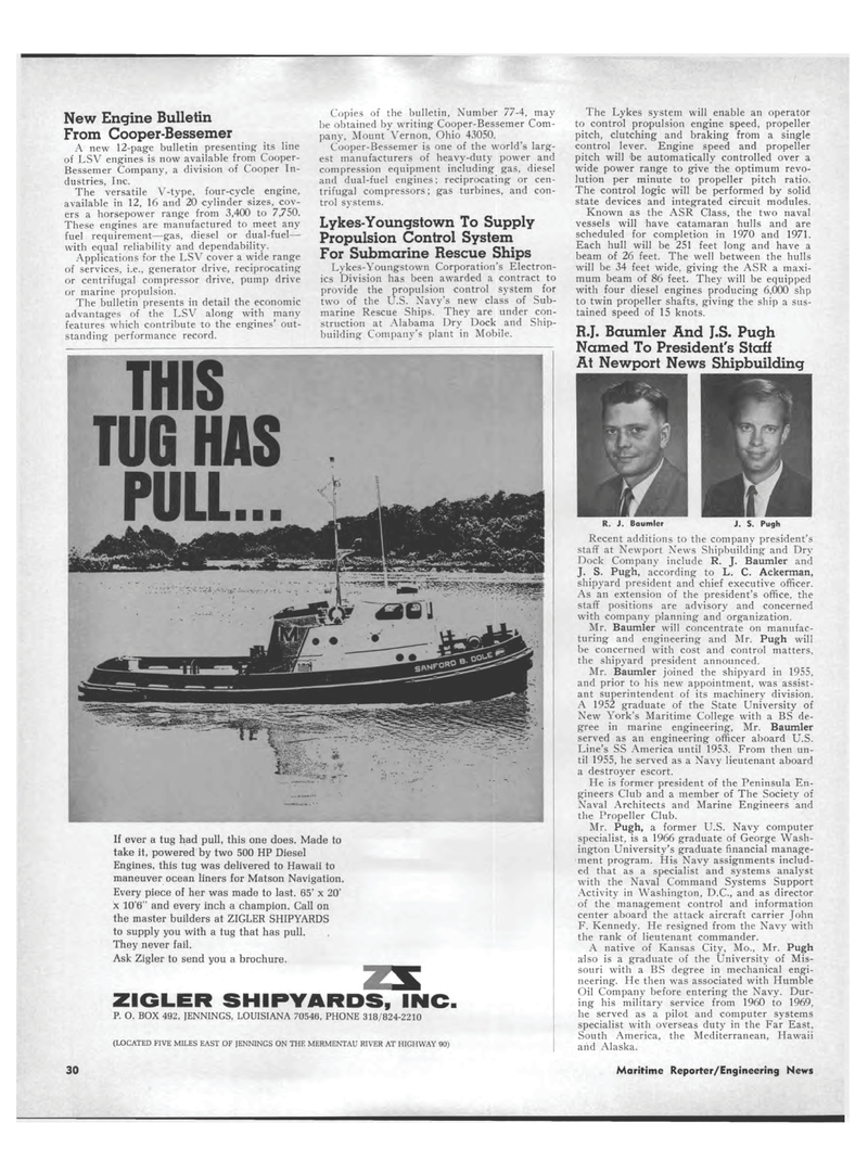 Maritime Reporter Magazine, page 28,  Aug 15, 1969