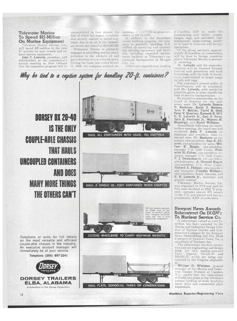 Maritime Reporter Magazine, page 16,  Sep 1969