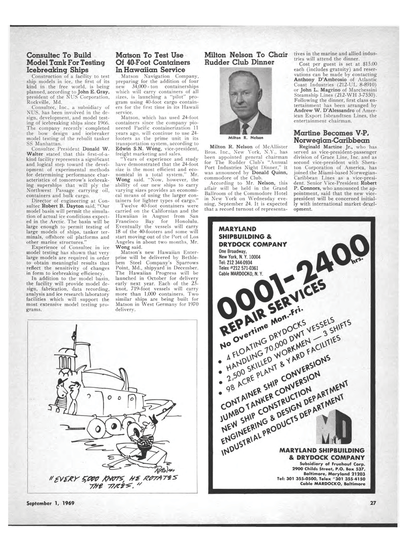 Maritime Reporter Magazine, page 25,  Sep 1969