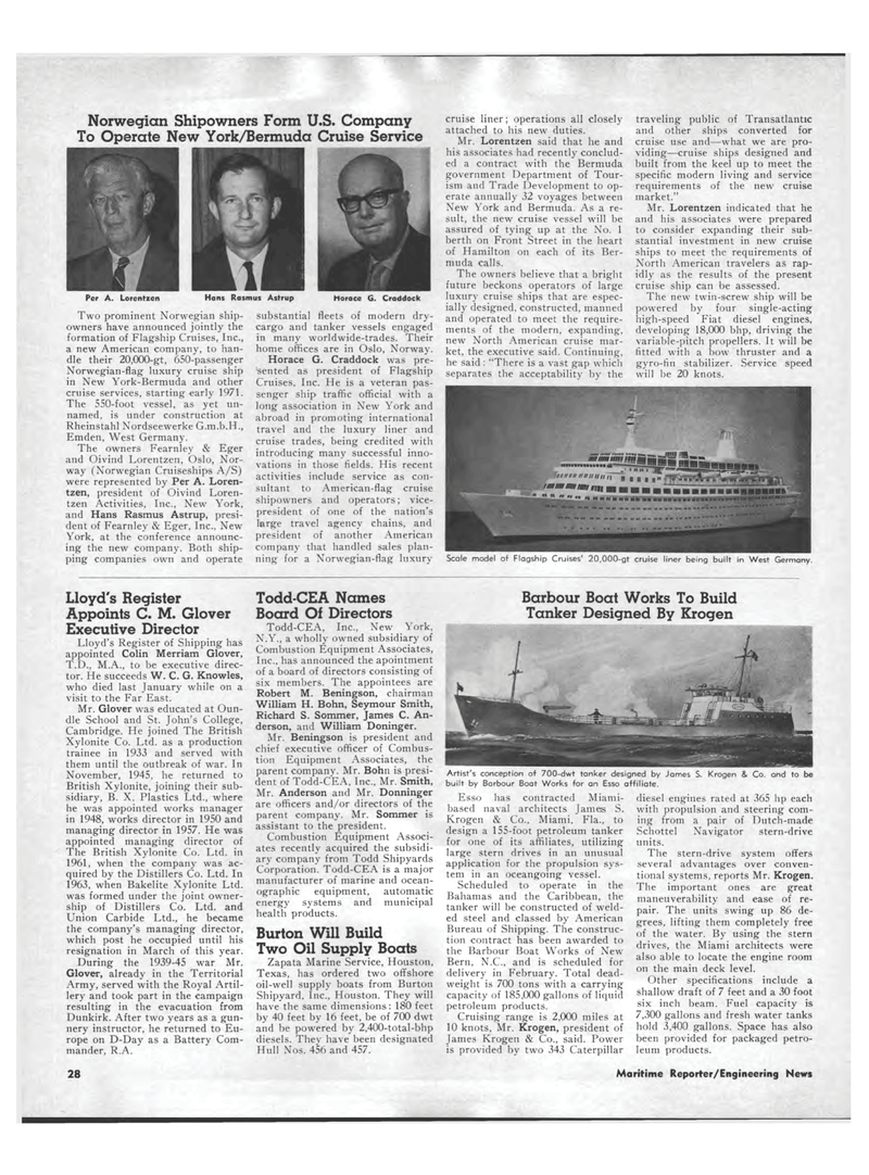Maritime Reporter Magazine, page 26,  Sep 1969