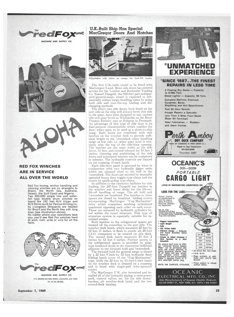 Maritime Reporter Magazine, page 31,  Sep 1969