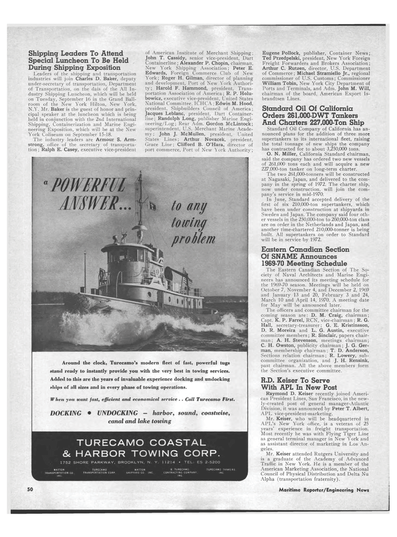 Maritime Reporter Magazine, page 48,  Sep 1969