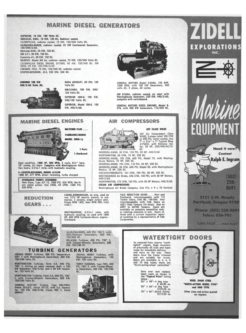 Maritime Reporter Magazine, page 57,  Sep 1969