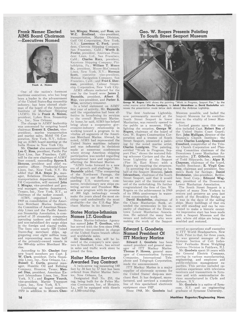 Maritime Reporter Magazine, page 14,  Apr 1970