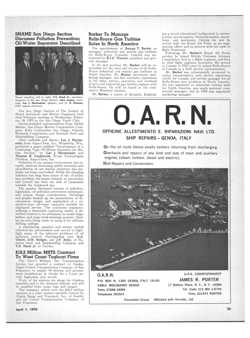 Maritime Reporter Magazine, page 23,  Apr 1970