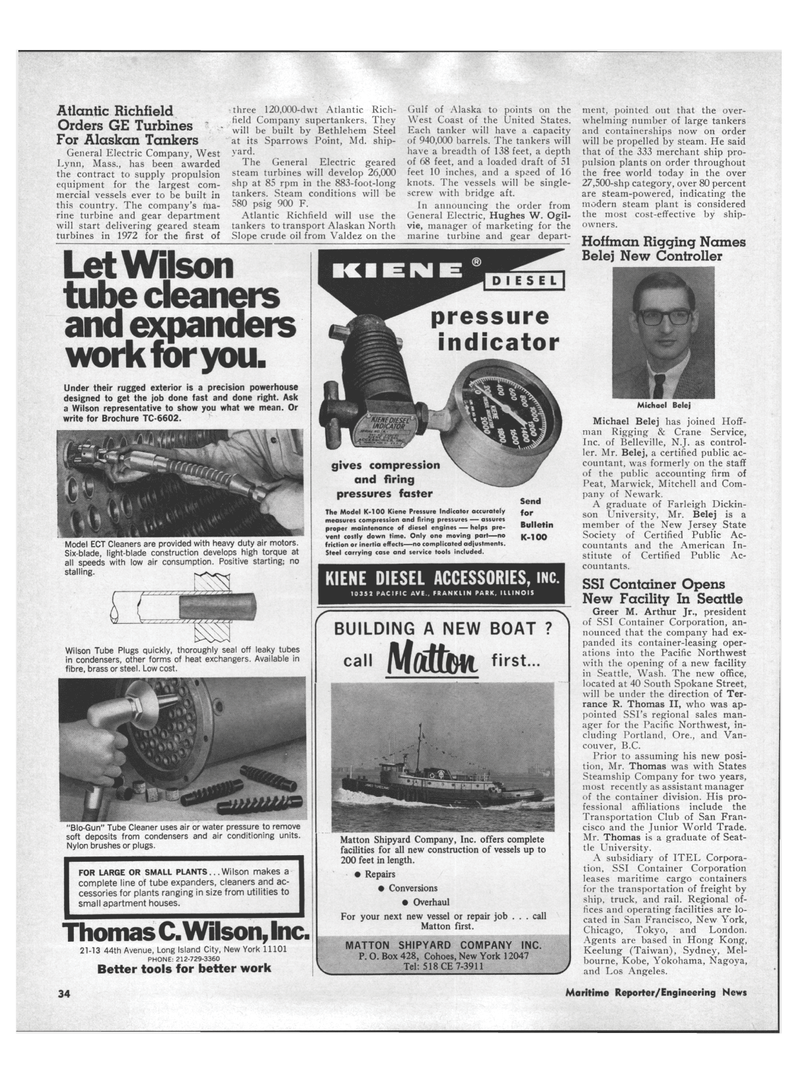 Maritime Reporter Magazine, page 32,  Apr 1970