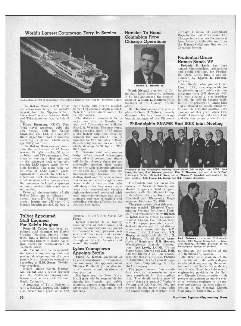 Maritime Reporter Magazine, page 48,  Apr 1970