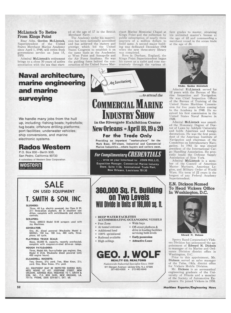 Maritime Reporter Magazine, page 50,  Apr 1970