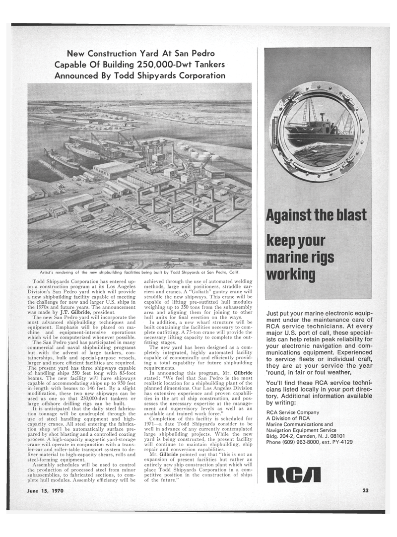 Maritime Reporter Magazine, page 21,  Jun 15, 1970
