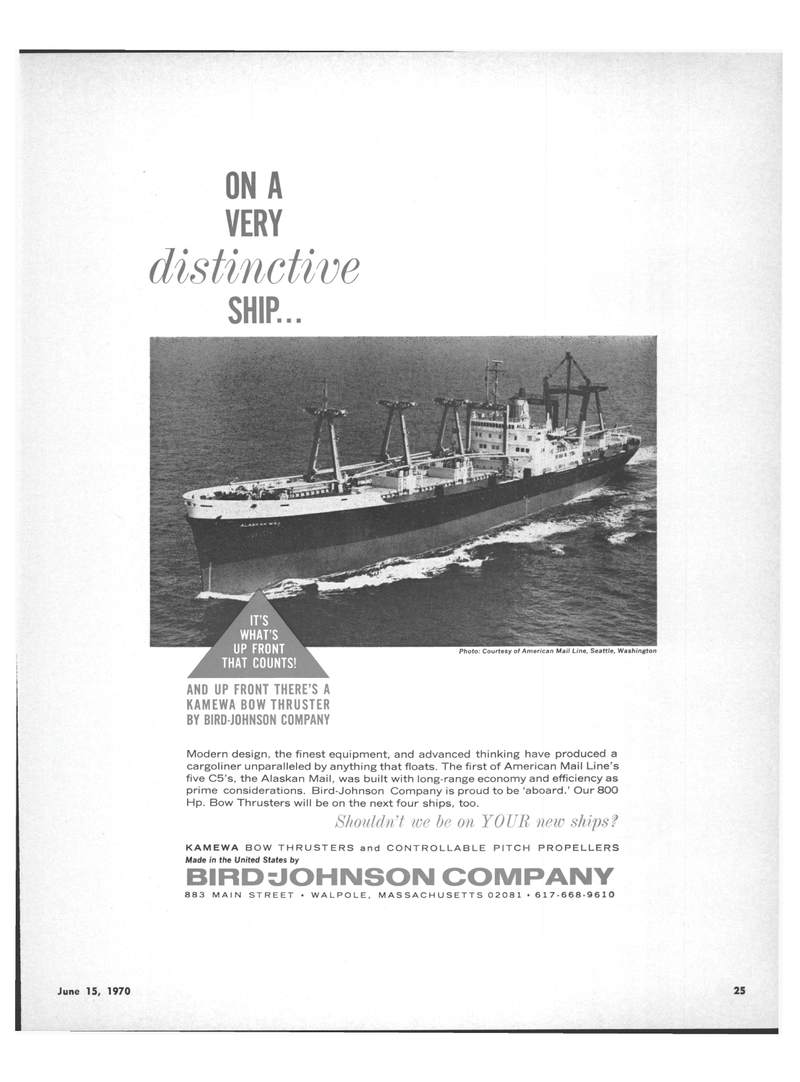 Maritime Reporter Magazine, page 23,  Jun 15, 1970