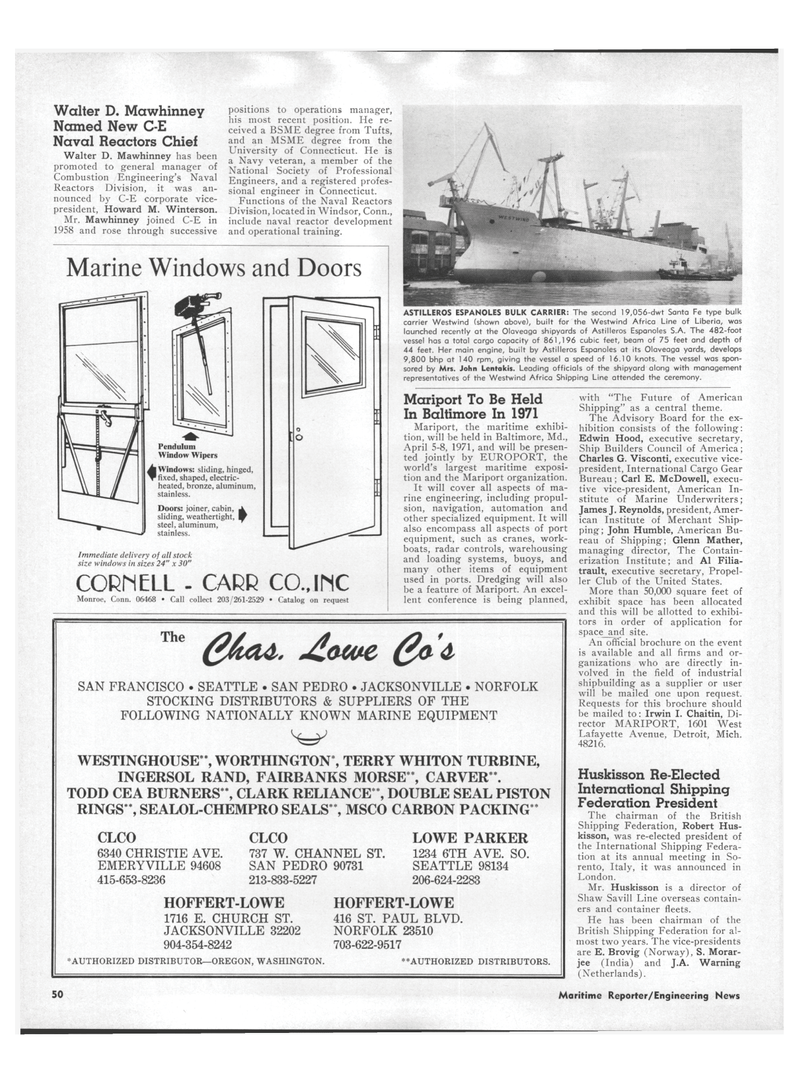 Maritime Reporter Magazine, page 48,  Jul 1970