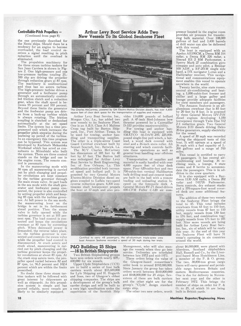 Maritime Reporter Magazine, page 8,  Oct 1970