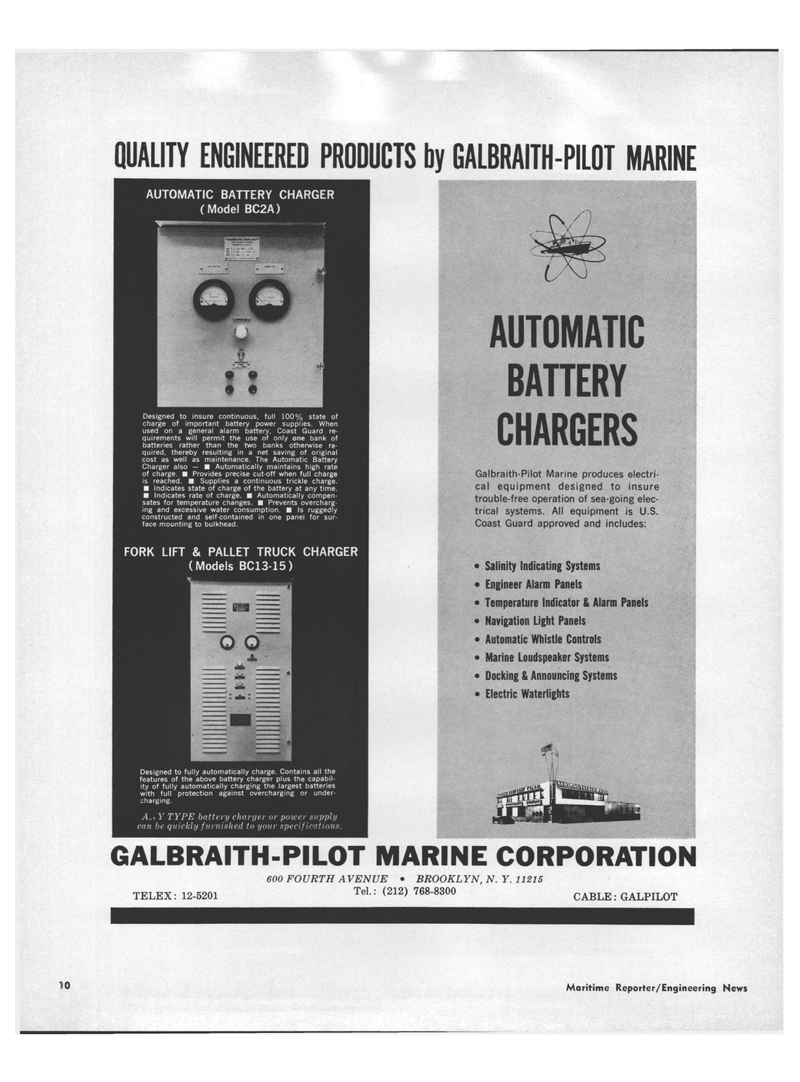 Maritime Reporter Magazine, page 8,  Jan 1971