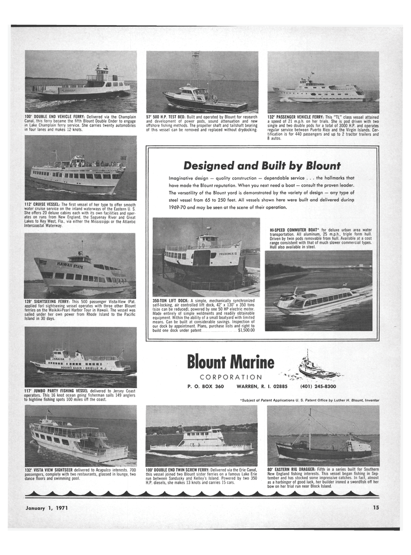 Maritime Reporter Magazine, page 13,  Jan 1971