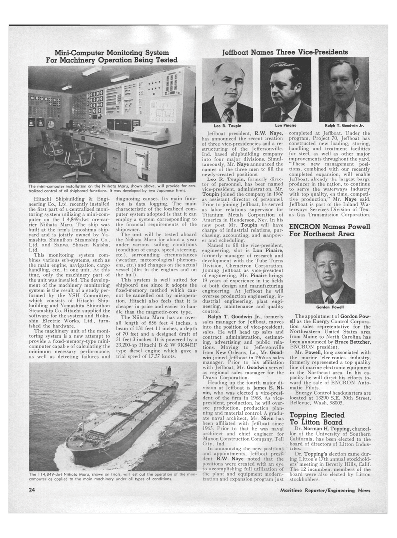 Maritime Reporter Magazine, page 22,  Jan 1971